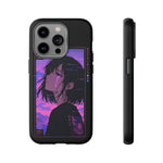 Melancholy Anime Girl Phone Case Vaporwave Tough Case