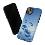 Floating Chrome Water Droplets Phone Case Tough Cover