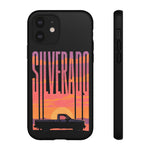 Silverado sunset truck Phone Case | Retro pickup silhouette