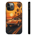 Orange Corvette C3 Stingray Sunset Palms Phone Case
