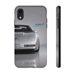 Silver C4 ZR1 Front View phone case | tough case for Vette Drivers