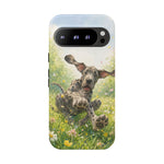 Playful Dog in Meadow Great Dane phone case | Puppy Art Tough Cover