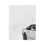 240SX 1989 JDM Car Illustration Blanket | 240 SX Microfiber Throw