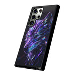 Holographic Wolf Phone Case, Fractured Prism Iridescent Cover