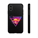 Synthwave Sunset Triangle Phone Case Retro Vaporwave Case