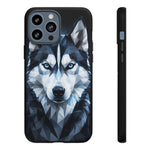 Siberian Husky Geometric Diamond Art Tough Phone Case