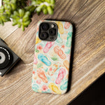 Watercolor Flip Flops pattern Tough Case | Beach Shells Phone Cover