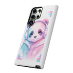 Pastel Panda Phone Case, Glitch Color Block Cover