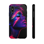 Neon Lightning Face 80s phone case | Tough Case