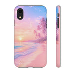 Pastel Beach Sunset Haze Vaporwave Art Tough Phone Case