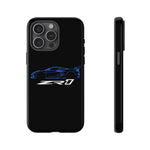 Blue C8 ZR1 Phone Case for Supercar Enthusiasts