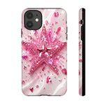 Pink Glitter Star Tough Case | Sparkle Phone Case