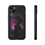 Melancholy Data Poster Phone Case, Glitch Anime Sky Tough Cover