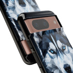 Siberian Husky Geometric Diamond Art Tough Phone Case