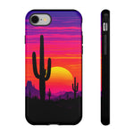 Desert Vaporwave Cactus Sunset Phone Case – Southwest Aesthetic