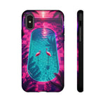 Neon Flamingo Pool Vaporwave Art Tough Phone Case