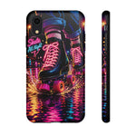 Neon Roller Skates Tough Case | Retro 80s Skate Night Phone Cover