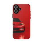 Red Sports Car C6 Z06 phone case | Corvette front view