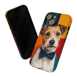 Dapper Terrier Portrait Tough Phone Case - Color Block Art