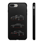 Black GNX Phone Case, Three-View Muscle Car Vector Tough Cover