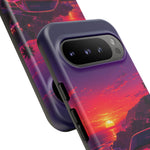 FD RX-7 Retro Sunset Sports Car Tough Case | Neon Vaporwave Beach Drive