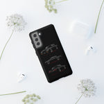 Black GNX Phone Case, Three-View Muscle Car Vector Tough Cover