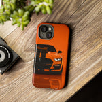 Orange Mustang Art Phone Case, GT500 American Muscle Car Tough Cover for Male