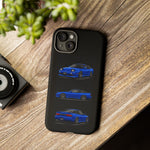 Blue 180SX JDM Sports Car Phone Case Tough Multi View