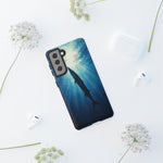 Barracuda Silhouette Phone Case, Sunlit Marine Art Tough Cover