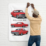 1963 Galaxie 500 Wall Banner Flag 34x56 Classic Car Garage Decor