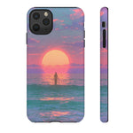 Vaporwave Ocean Sunset Tough Phone Case Cover Gift Art