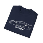 2019 ZR1 Modern Outline Silhouette T-Shirt C7 Line Art Emblem Car Fan Gift Tee