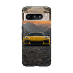 C8 Z06 Corvette Phone Case, Yellow Mountain Dusk Cover, Gift