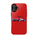Red Classic Corvette C1 Illustration phone case | Retro Car Tough Case