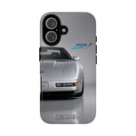 Silver C4 ZR1 Front View phone case | tough case for Vette Drivers