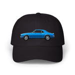 1968 Camaro Z28 Dad Hat Muscle Car Cap Adjustable Strap Blue 302 1st Gen