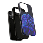 Neon Blue Tiger phone case | tough protective cover