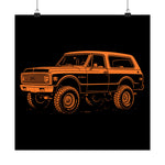 1971 Chevy K5 Blazer Poster Wall Art Print Classic 4x4 SUV Garage Decor Gift