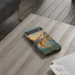 Leaping Golden Trout Lake Scene phone case | Tough Cover