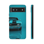 Muscle Car Phone Case Teal 69 Camaro SS, Retro Classic Cover, Guys Gift