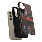 Red FD RX-7 Blossom Alley Tough Phone Case - Rain-Slicked Night