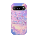 You Are Enough phone case | pastel cloud affirmation protective case