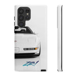 White C4 ZR1 Front View phone case | Car Print Tough Cover for Corvette Owners