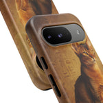 Abyssinian Warm Ticked Portrait Art Tough Phone Case