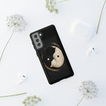Yin Yang Cats Phone Case, Black White Stylized Art Cover