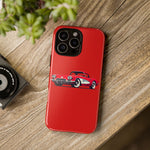 Red Classic Corvette C1 Illustration phone case | Retro Car Tough Case