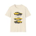 Yellow 1972 Chevelle Muscle Car T-Shirt | Classic Auto Trio Illustration