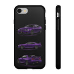 Purple R33 Skyline GTR JDM Sports Car Phone Case Tough Multi View