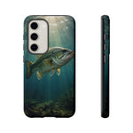 Largemouth Bass Phone Case, Sunlit Underwater Tough Cover, Gift