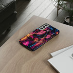 Neon Roller Skates Tough Case | Retro 80s Skate Night Phone Cover